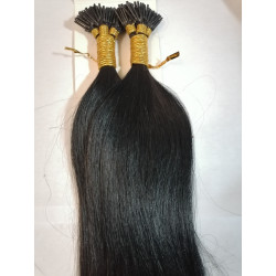 Extensión De Cabello Natural Queratina 55cm 100gramos Negro