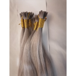 Extensión De Cabello Natural Queratina Platinadas 55 Cm