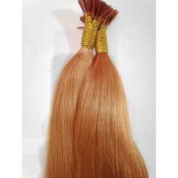 Extension De Cabello Natural Queratina Cobrizo Naranja